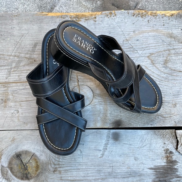 Franco Sarto black wedges - Picture 1 of 7